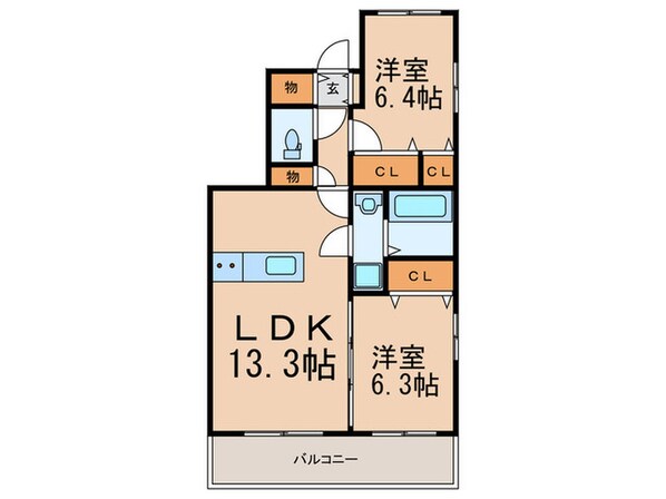 ベルソレイユⅠの物件間取画像